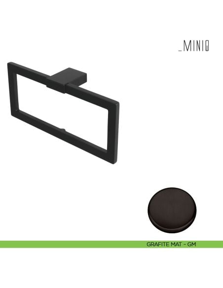 Porta salvietta ad anello Colombo Design serie MiniQ grafite mat