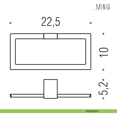 Porta salvietta ad anello Colombo Design serie MiniQ disegno