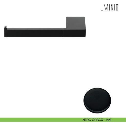 Porta rotolo Colombo Design serie MiniQ sx neromat