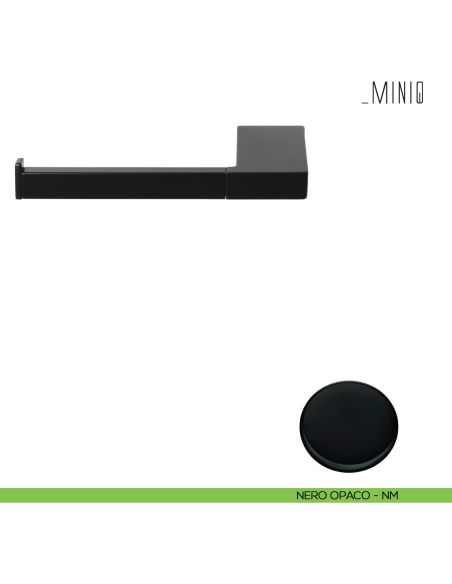 Porta rotolo Colombo Design serie MiniQ sx neromat