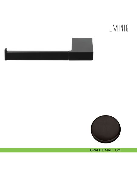 Porta rotolo Colombo Design serie MiniQ sx grafite mat