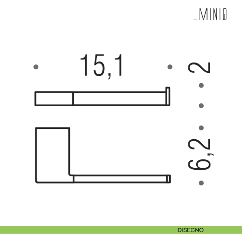 Porta rotolo Colombo Design serie MiniQ dx