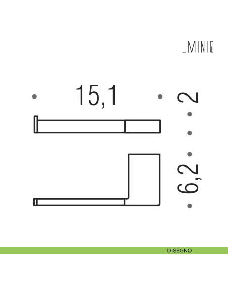 Porta rotolo Colombo Design serie MiniQ sx