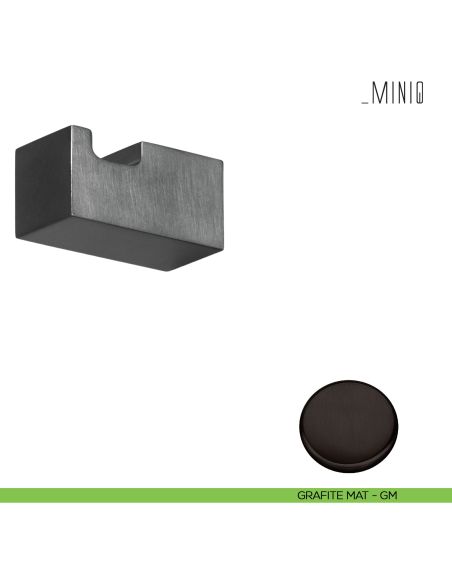 Appenditutto a parete Colombo Design serie MiniQ grafite mat