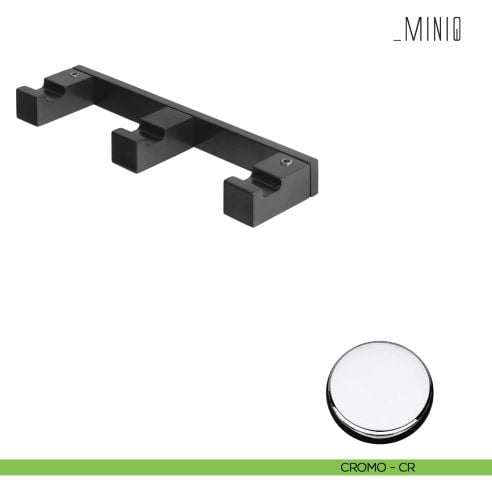 Appenditutto a parete Colombo Design serie MiniQ cromo