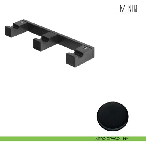 Appenditutto a parete Colombo Design serie MiniQ neromat