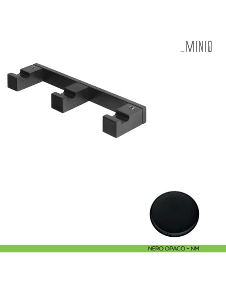 Appenditutto a parete Colombo Design serie MiniQ neromat