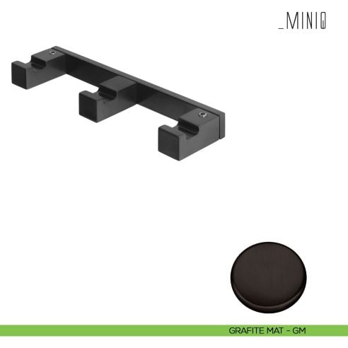 Appenditutto a parete Colombo Design serie MiniQ grafite mat