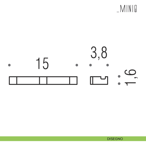 Appenditutto a parete Colombo Design serie MiniQ disegno