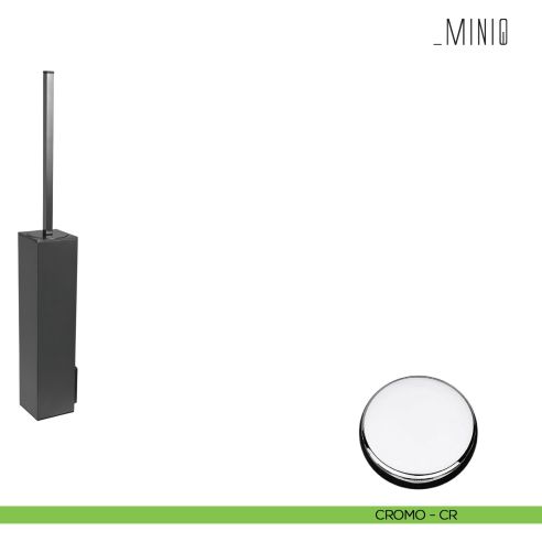Porta scopino sospeso Colombo Design serie MiniQ cromo