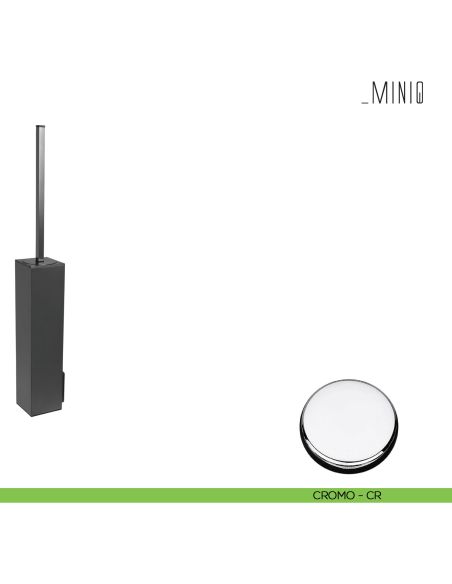 Porta scopino sospeso Colombo Design serie MiniQ cromo