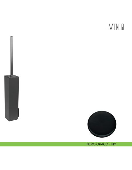 Porta scopino sospeso Colombo Design serie MiniQ neromat