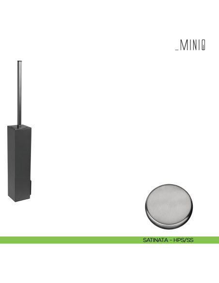 Porta scopino sospeso Colombo Design serie MiniQ Zirconium stainless-steel HPS/SS