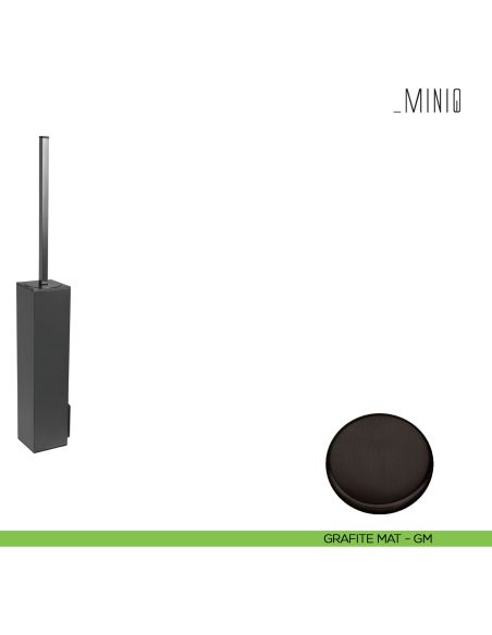 Porta scopino sospeso Colombo Design serie MiniQ grafitemat