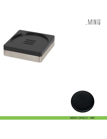 Porta sapone d'appoggio Colombo Design serie MiniQ neromat