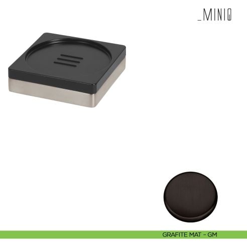 Porta sapone d'appoggio Colombo Design serie MiniQ grafite mat