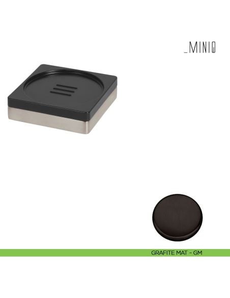 Porta sapone d'appoggio Colombo Design serie MiniQ grafite mat