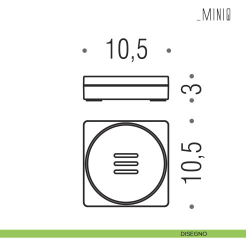 Porta sapone d'appoggio Colombo Design serie MiniQ disegno