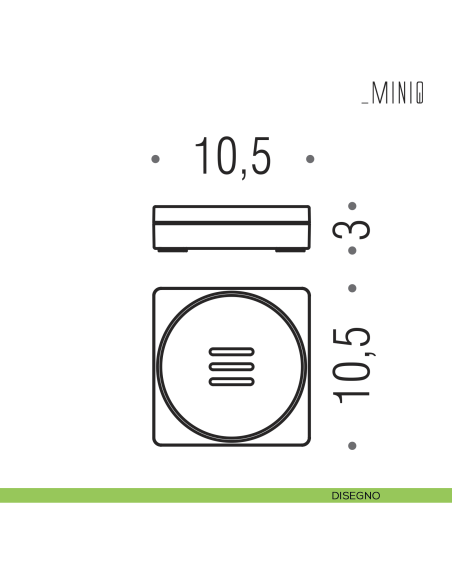 Porta sapone d'appoggio Colombo Design serie MiniQ disegno