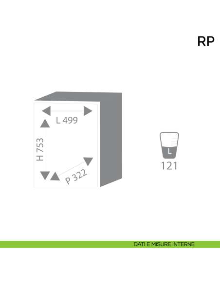 Cassaforte professionale a mobile Bordogna RP 20 - dimensioni interne