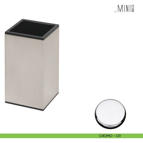Porta bicchiere d'appoggio Colombo Design serie MiniQ cromo