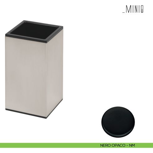 Porta bicchiere d'appoggio Colombo Design serie MiniQ neromat