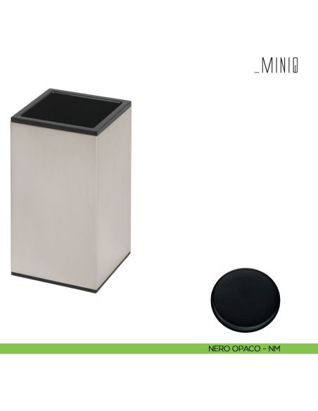 Porta bicchiere d'appoggio Colombo Design serie MiniQ neromat