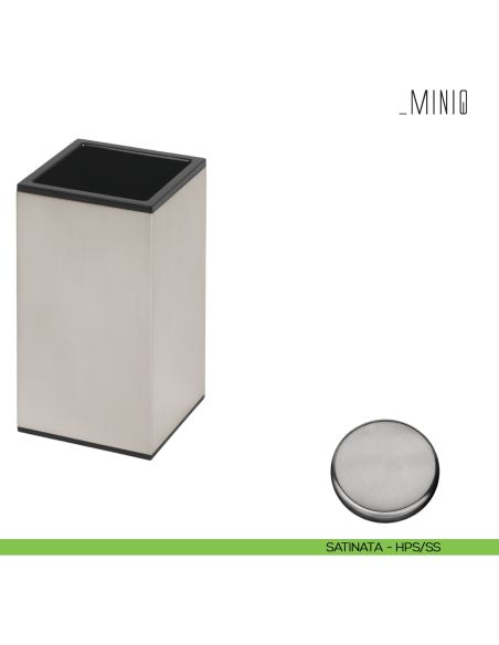 Porta bicchiere d'appoggio Colombo Design serie MiniQ Zirconium stainless-steel HPS/SS