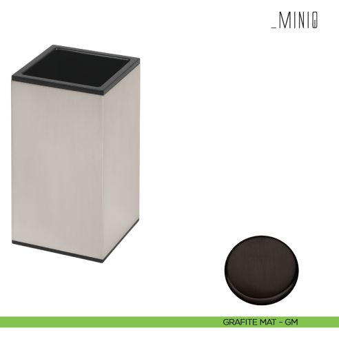 Porta bicchiere d'appoggio Colombo Design serie MiniQ grafite mat