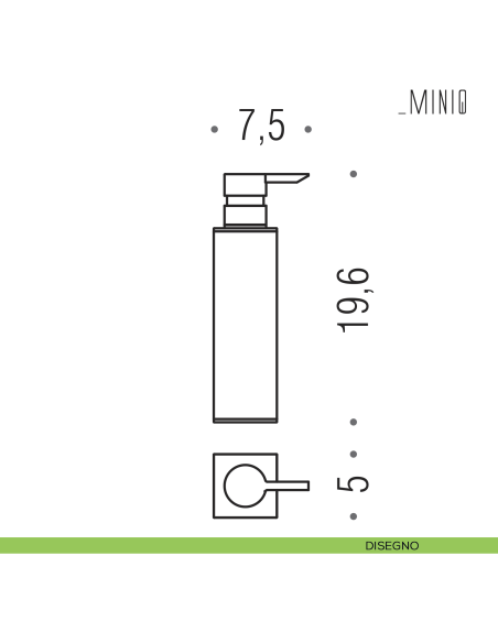 Spandisapone d'appoggio Colombo Design serie MiniQ disegno