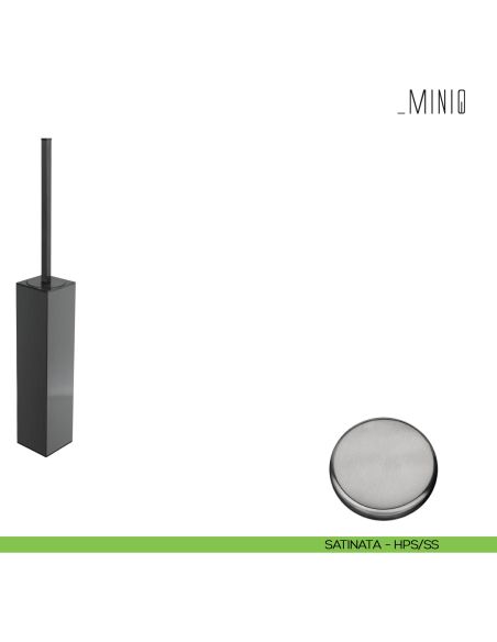 Porta scopino d'appoggio Colombo Design serie MiniQ Zirconium stainless-steel HPS/SS