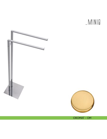 Piantana con due porta salvietta Colombo Design serie MiniQ oromat