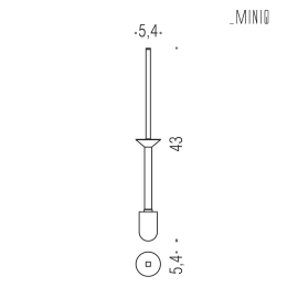Manico con ciuffo Colombo Design MiniQ