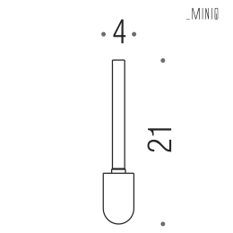 Ciuffo in setola con prolunga Colombo Design MiniQ