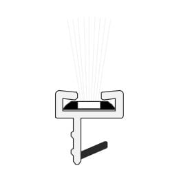 Spazzolino parapolvere per porta scorrevole in legno altezza 10 mm bianco Roverplastik A 219