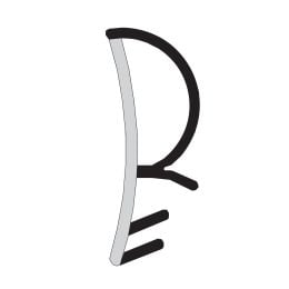 Guarnizione per porta in legno Roverplastik A 93 K nera battuta 10 mm confezione 40 metri