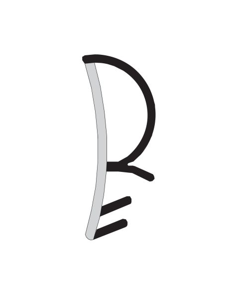 Guarnizione per porta in legno Roverplastik A 93 K nera battuta 10 mm scatola 440 metri