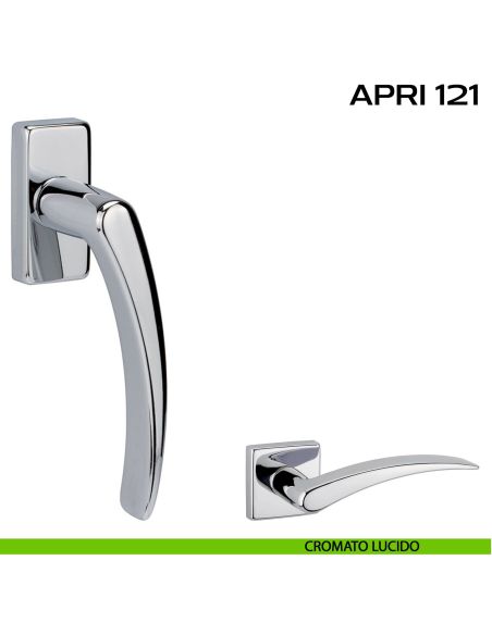 Maniglia per finestra martellina Apri 121 Reguitti cromato lucido