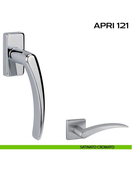 Maniglia per finestra martellina Apri 121 Reguitti satinato cromato