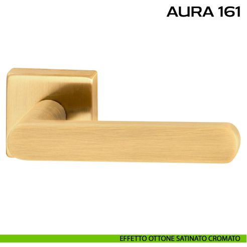 Maniglia per porta Aura 161 Reguitti effetto ottone satinato opaco