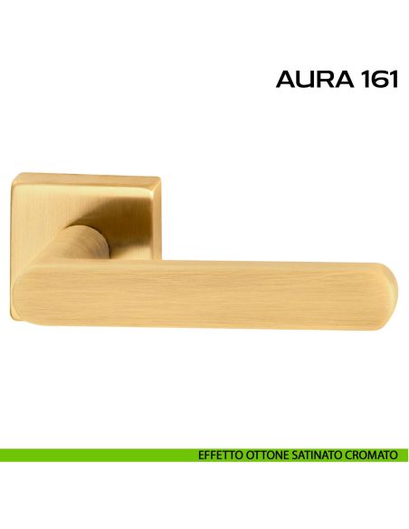 Maniglia per porta Aura 161 Reguitti effetto ottone satinato opaco