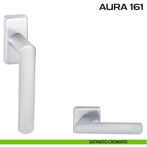Maniglia per finestra martellina DK Aura 161 Reguitti Satinato cromato