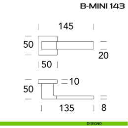 Maniglia per porta B-Mini 143 Reguitti 2
