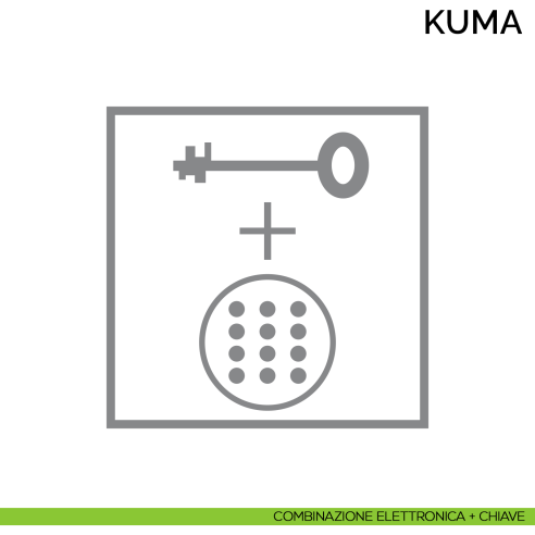 Cassaforte professionale a mobile Bordogna Kuma 75 - combinazione elettronica + chiave