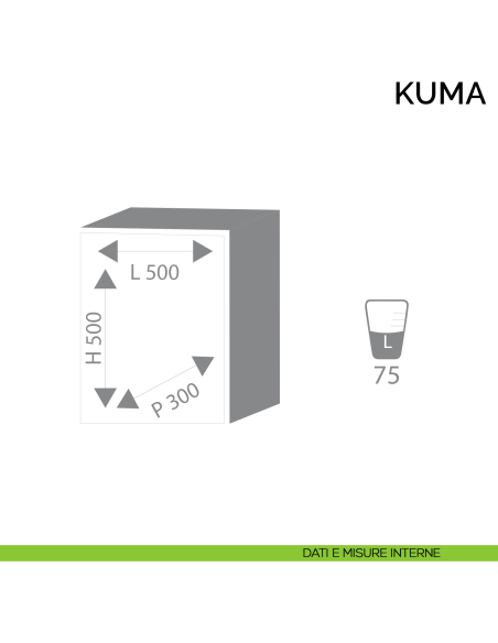 Cassaforte professionale a mobile Bordogna Kuma 150 - dimensioni interne