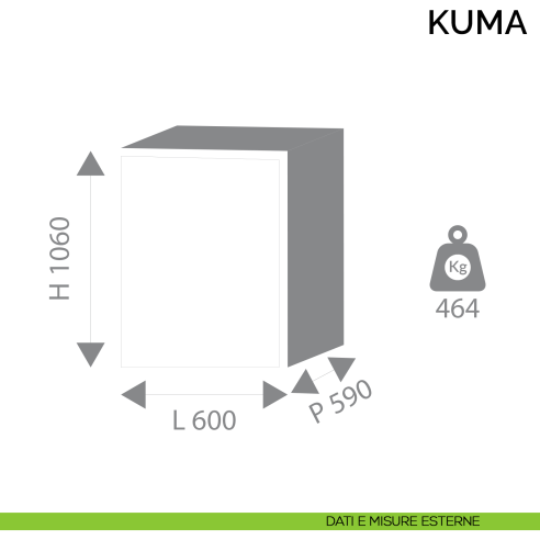 Cassaforte professionale a mobile Bordogna Kuma 200 - dimensioni esterne