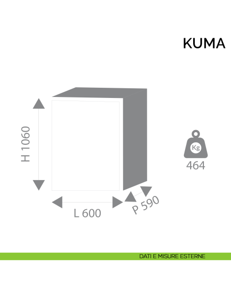 Cassaforte professionale a mobile Bordogna Kuma 200 - dimensioni esterne