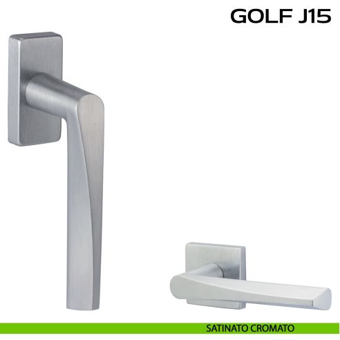 Maniglia per finestra martellina Golf J15 Reguitti satinato cromato