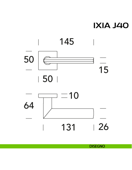 Maniglia per porta IXIA J40 Reguitti disegno