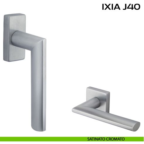 Maniglia per finestra martellina Ixia J40 Reguitti satinato cromato